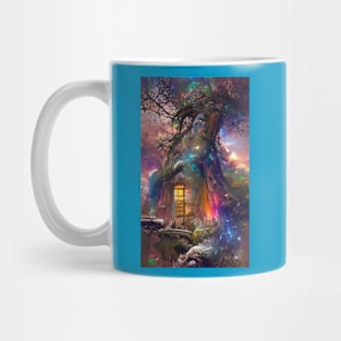 Beautiful House in a Tree in the Galaxy Mug